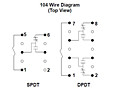 104 Series - Dry Miniature Reed Relays - Wiring Diagram
