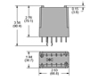 112 Series - Low Coil Power Sensitive Relays - Industrial Pin Out - Dimensional Picture
