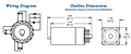 250 Series - GE Replacement Special Purpose Relays - Dimensions & Wiring Diagram