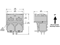 275 Series - Motor Reversing Contactors - Dimensional Picture