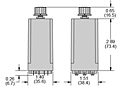 286/287 Series - Squre Base Time Delay Relays - Dimensional Picture