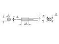 MRR Series - Axial Lead, Shielded Reed Relays - Dimensional Picture